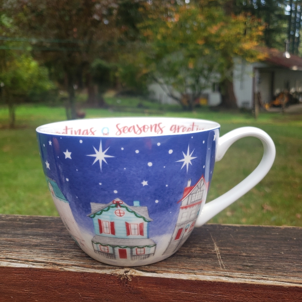 Portobello by Design Christmas Seasons Greetings & Houses- Bone China Coffee Mug